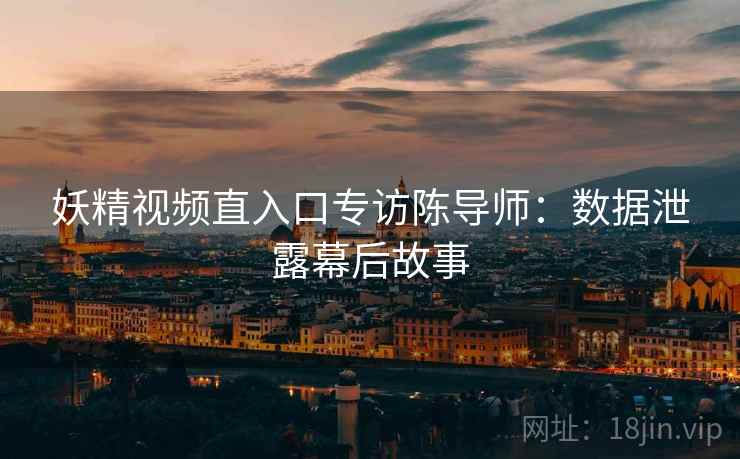 妖精视频直入口专访陈导师：数据泄露幕后故事