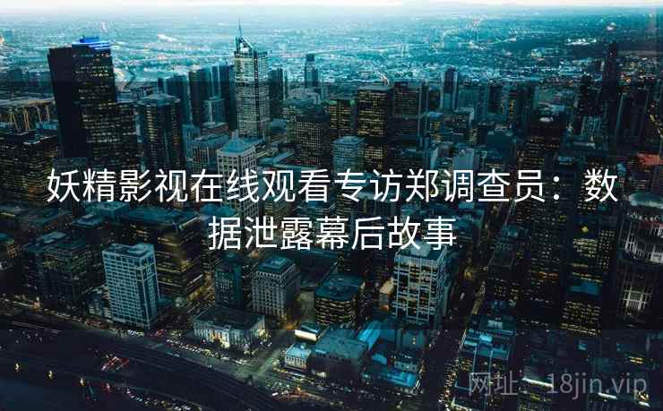 妖精影视在线观看专访郑调查员：数据泄露幕后故事