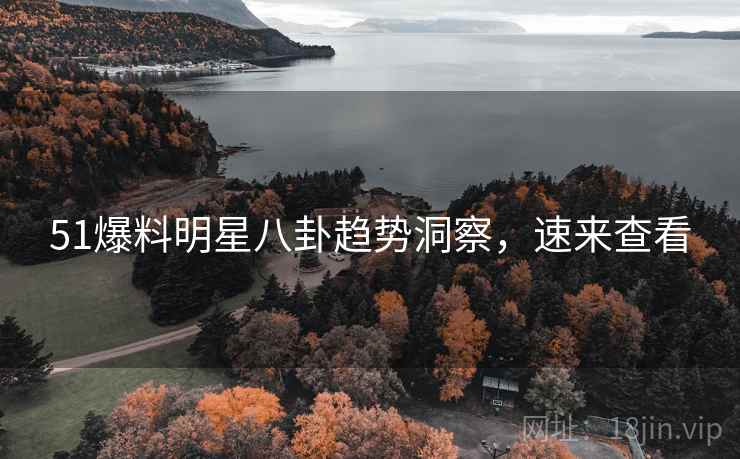 51爆料明星八卦趋势洞察，速来查看