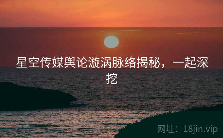星空传媒舆论漩涡脉络揭秘，一起深挖