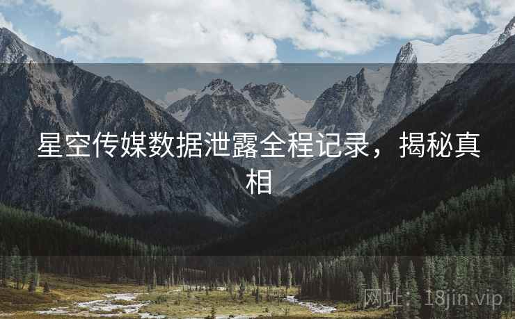 星空传媒数据泄露全程记录，揭秘真相