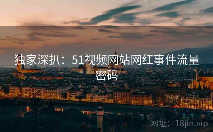 独家深扒：51视频网站网红事件流量密码